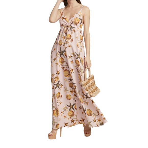 NWOT L’Agence Sachi Shell print maxi dress - Picture 2 of 9